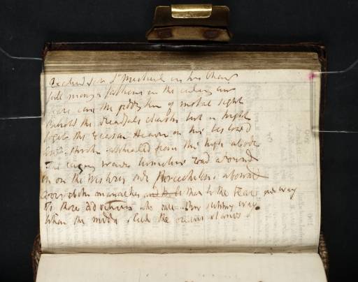 Joseph Mallord William Turner, ‘Inscription by Turner: Draft of Poetry’ 1811