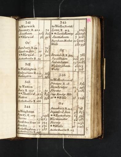 Joseph Mallord William Turner, ‘Printed Page of Coltman's 'British Itinerary'’ c.1811