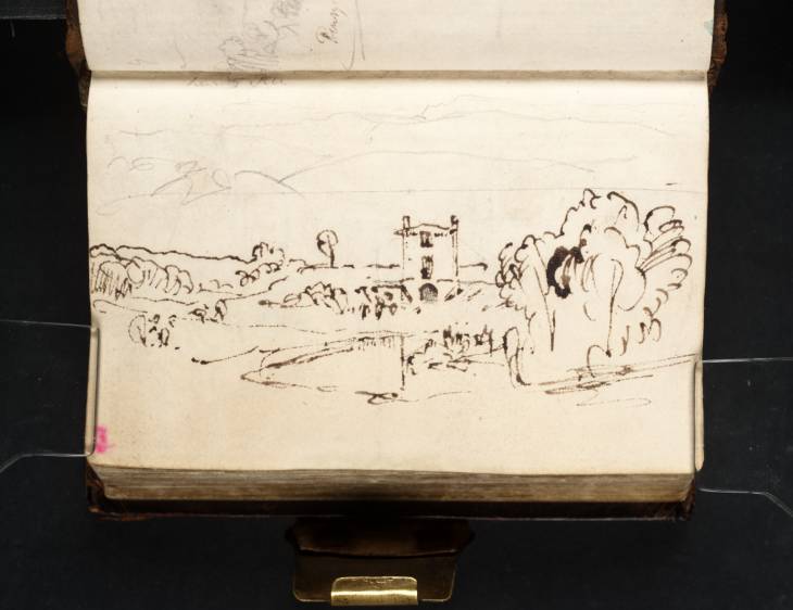 Joseph Mallord William Turner, ‘A Design for the Garden Front of Sandycombe Lodge, Twickenham, in its Setting; Lundy from near Bude’ 1811