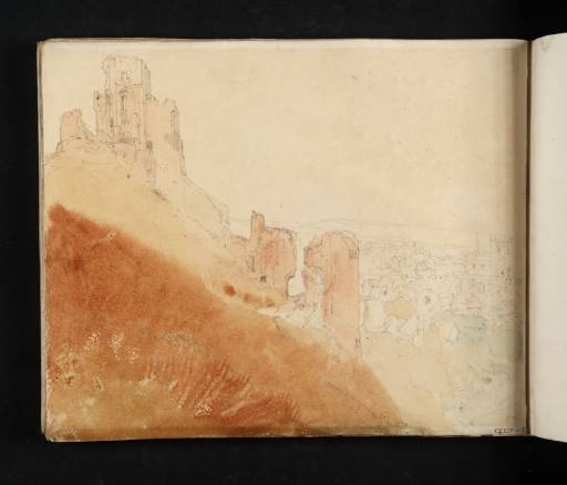 Joseph Mallord William Turner, ‘Corfe Castle: The Castle and Village from the West’ 1811