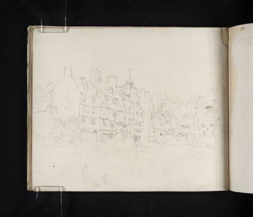 Joseph Mallord William Turner, ‘Exeter: Houses and St Edmund's Church on the Exe Bridge below the Cathedral’ 1811