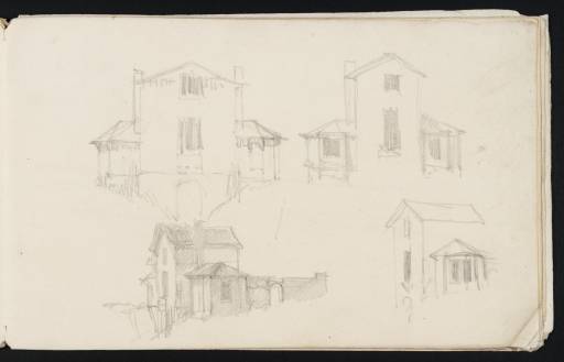 Joseph Mallord William Turner, ‘Alternative Elevation Designs for and Prospects of Sandycombe Lodge, Twickenham’ c.1809-11