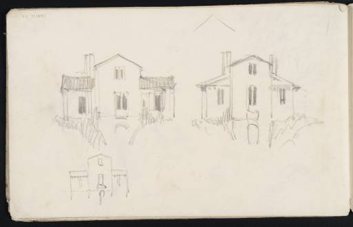 Joseph Mallord William Turner, ‘Alternative Prospects of and an Elevation Design for Sandycombe Lodge, Twickenham’ c.1809-11