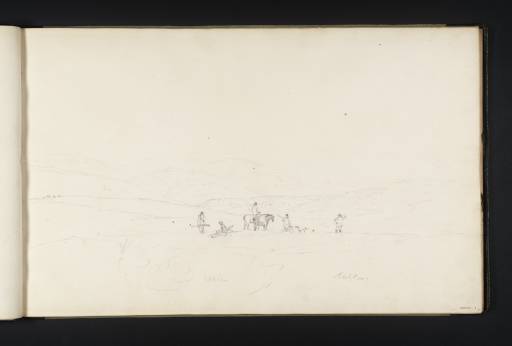 Joseph Mallord William Turner, ‘Grouse Shooting with Dogs and Horses on the Moors near Beamsley Beacon’ c.1816
