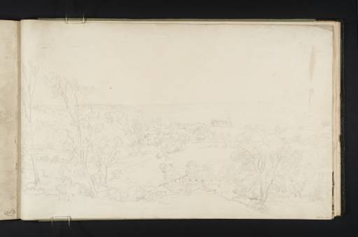 Joseph Mallord William Turner, ‘Leathley Church from Above Lindley Mill, Looking Down the River Washburn’ c.1816