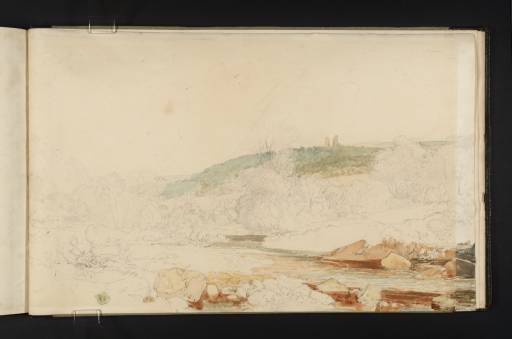 Joseph Mallord William Turner, ‘On the River Washburn below Folly Hall, Looking to Dob Park Castle’ c.1816