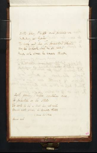 Joseph Mallord William Turner, ‘Stanzas Referring to Jonathan Wathen Phipps and Baroness Howe (Inscriptions by Turner)’ c.1812-13