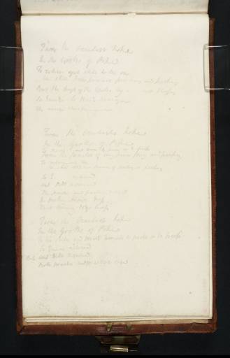 Joseph Mallord William Turner, ‘Stanzas Referring to Jonathan Wathen Phipps and Baroness Howe (Inscription by Turner)’ c.1812-13