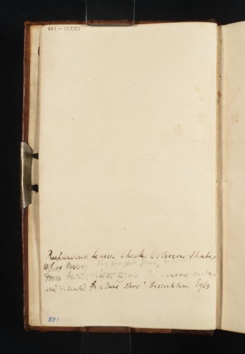 Joseph Mallord William Turner, ‘Inscription by Turner: A Draft of Poetry’ 1813