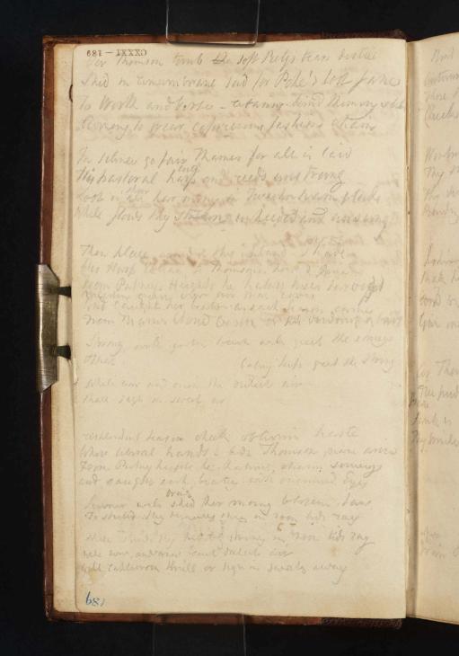 Joseph Mallord William Turner, ‘Inscription by Turner: A Draft of Poetry’ 1813