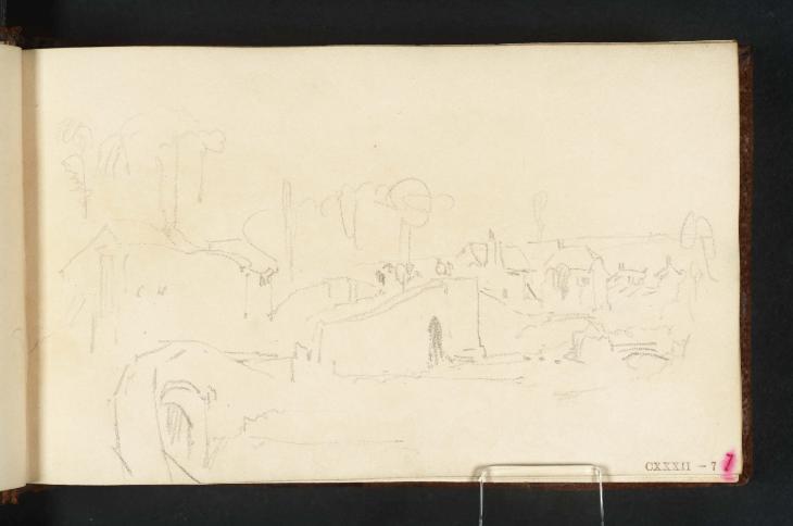 Joseph Mallord William Turner, ‘Bridges and Houses, Probably in Devon’ 1814