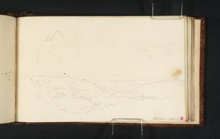 Joseph Mallord William Turner, ‘?The Tamar Valley; Distant Views of Launceston’ 1814