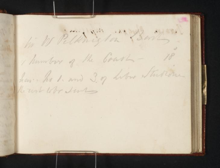 Joseph Mallord William Turner, ‘Inscription by Turner: A Note on Print Sales’ c.1813