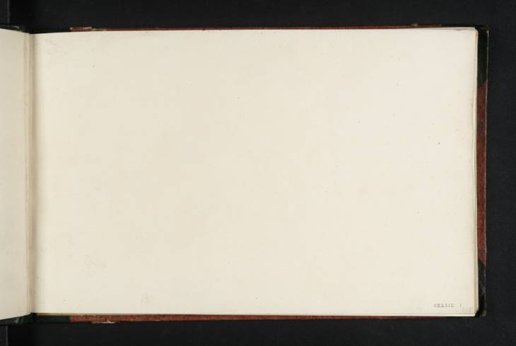 Joseph Mallord William Turner, ‘Blank’ c.1815-16 (Blank right-hand page of sketchbook)