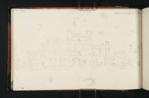 Joseph Mallord William Turner, ‘Battle Abbey; the Gatehouse and Court House from Abbey Green; and Architectural Details’ c.1816-18