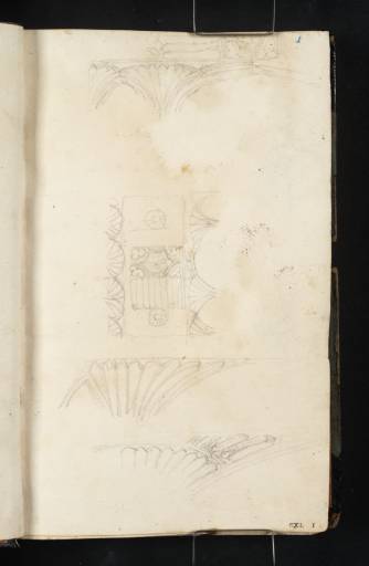 Joseph Mallord William Turner, ‘Details of Gothic Fan-Vaulting and Spandrels at Eton or Windsor’ c.1816-19
