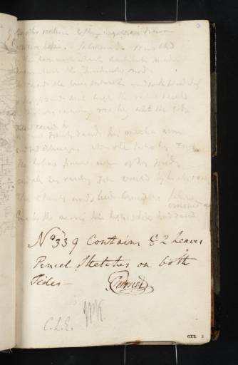 Joseph Mallord William Turner, ‘Verses (Inscription by Turner)’ c.1816-19