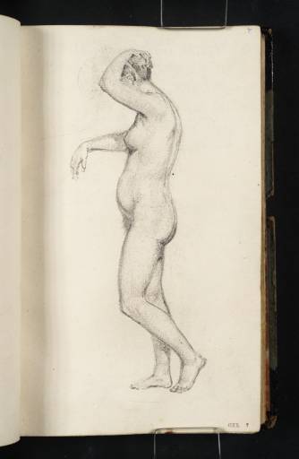 Joseph Mallord William Turner, ‘A Nude Woman, Standing, One Arm Raised to her Head, Seen from the Left’ c.1816