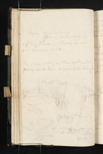 Joseph Mallord William Turner, ‘Two Sketches of Windsor Castle from the North-West; Fragments of Verse (Inscriptions by Turner)’ c.1816-19