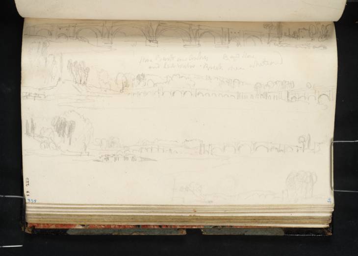 Joseph Mallord William Turner, ‘Four Views of Walton Bridge’ c.1816-19