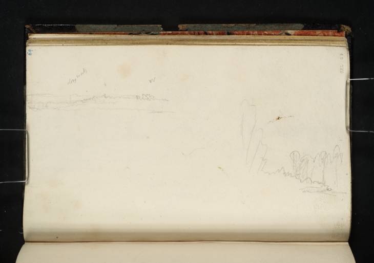 Joseph Mallord William Turner, ‘Trees on Richmond Hill; Detail of Horizon’ c.1816-19