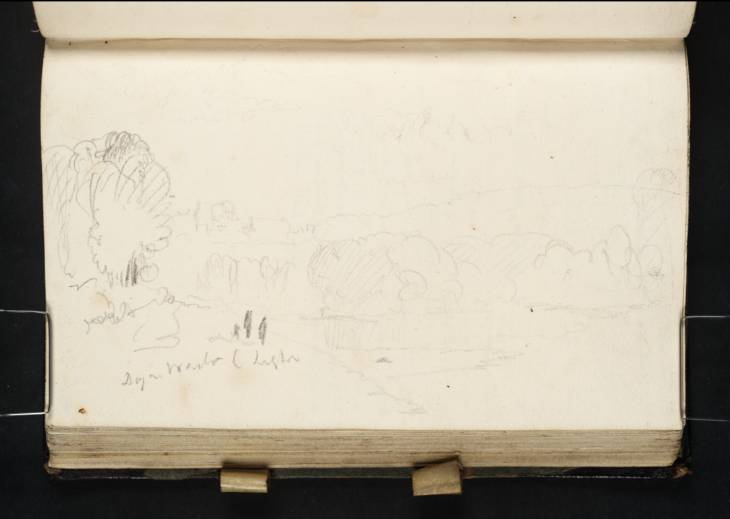 Joseph Mallord William Turner, ‘?The Petersham Meadows, below Richmond Hill’ c.1816-19