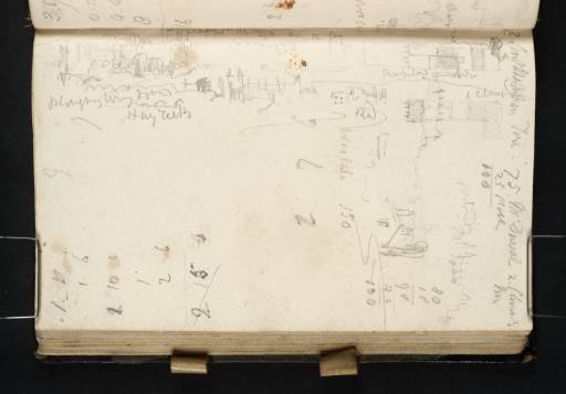 Joseph Mallord William Turner, ‘Sketches at Windsor; Addresses; Arithmetic &c (Inscriptions by Turner)’ c.1815-16