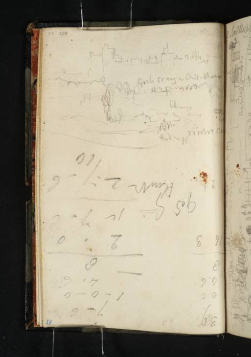 Joseph Mallord William Turner, ‘Sketches of Windsor Castle; Arithmetic (Inscriptions by Turner)’ c.1815-16