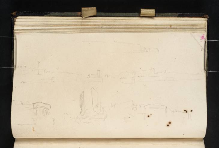 Joseph Mallord William Turner, ‘Two Views of Ramsgate: Town and Harbour, from the Sea; Cliffs’ c.1816-19
