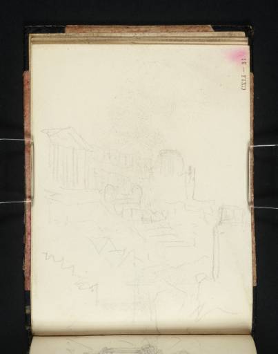 Joseph Mallord William Turner, ‘Classical Architecture; Buildings on a Hill’ c.1815-17