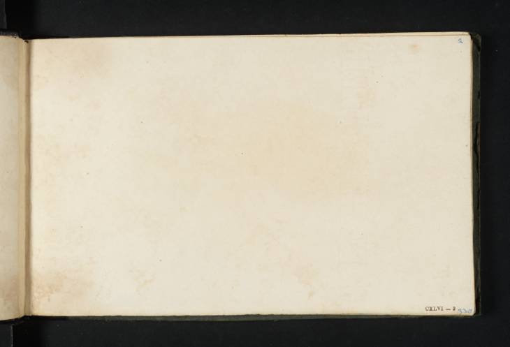 Joseph Mallord William Turner, ‘Blank’ c.1816 (Blank right-hand page of sketchbook)