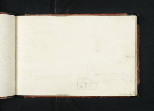 Joseph Mallord William Turner, ‘Mossdale Upper Falls, Wensleydale; Two Architectural Designs for ?Gate Lodges’ 1816
