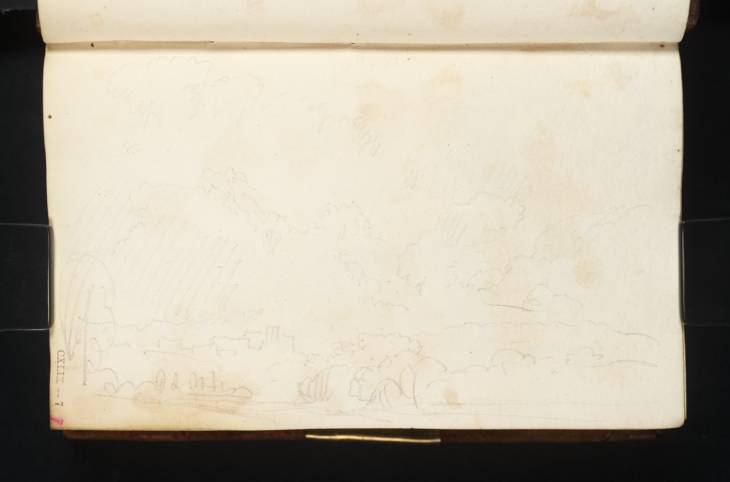 Joseph Mallord William Turner, ‘Landscape, with Distant Castle’ c.1816