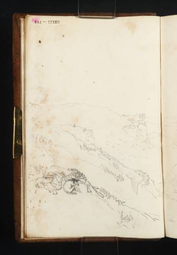 Joseph Mallord William Turner, ‘A Sportsman and Two Gun Dogs Asleep on the Moor at Hall Beck Gill’ c.1816