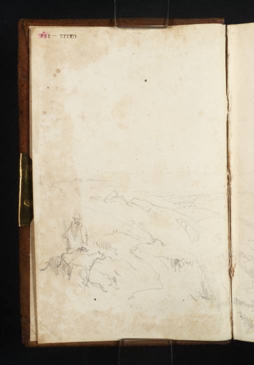 Joseph Mallord William Turner, ‘Figures with Guns and Dogs on the Moors above Hall Beck Gill’ c.1816