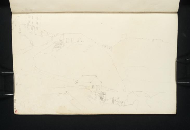 Joseph Mallord William Turner, ‘Scarborough Castle and South Bay, from the Foot of the Weaponness Valley’ c.1816-18