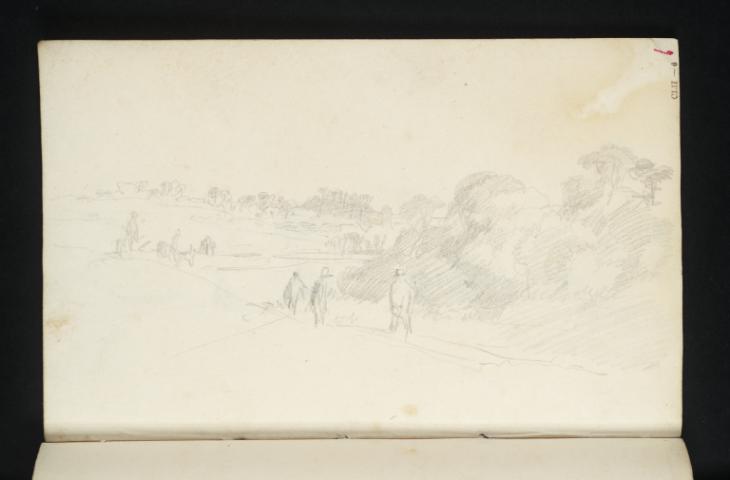 Joseph Mallord William Turner, ‘Figures Returning from Shooting, perhaps near Farnley Hall’ c.1816-18