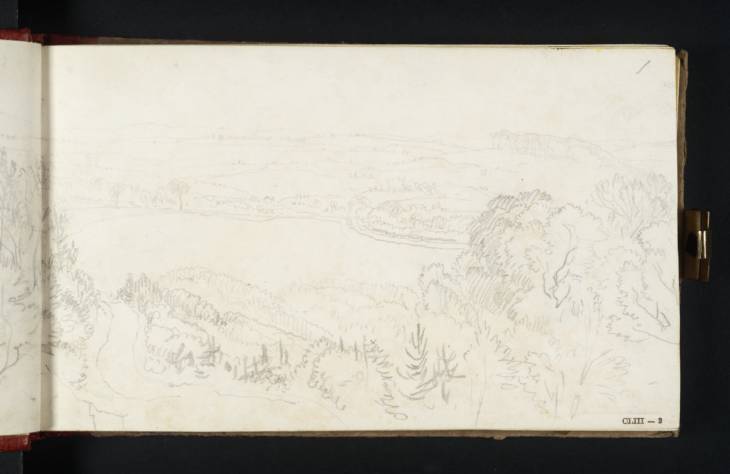 Joseph Mallord William Turner, ‘Lake Tiny and Almscliff Crag, near Farnley Hall’ 1818