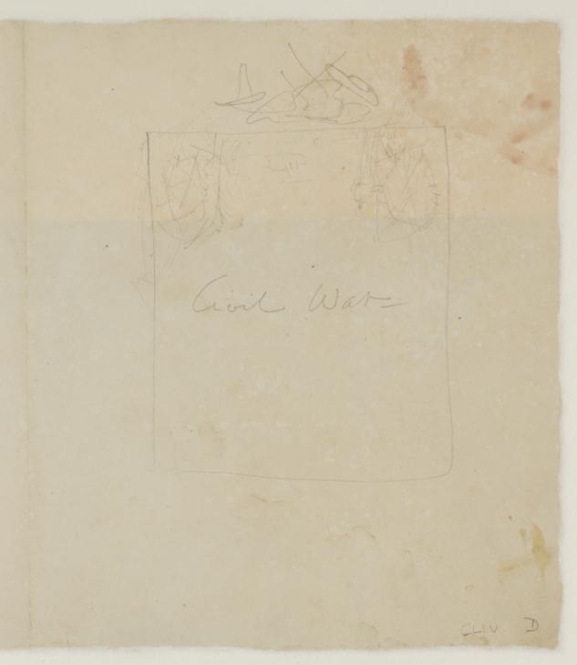 Joseph Mallord William Turner, ‘Design for the Farnley Hall series of Historical Vignettes and Fairfaxiana; 'Civil War'’ c.1815-23