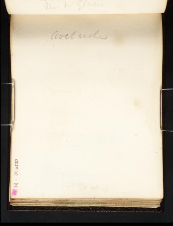 Joseph Mallord William Turner, ‘Inscription by Turner: A Draft List of 'Liber Studiorum' Mountainous Subjects’ c.1808-18