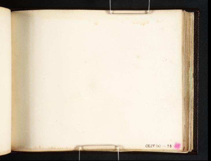 Joseph Mallord William Turner, ‘Blank’ c.1816-18 (Blank right-hand page of sketchbook)
