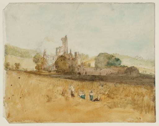 Joseph Mallord William Turner, ‘Kirkstall Abbey from the West, with Harvesters’ 1809