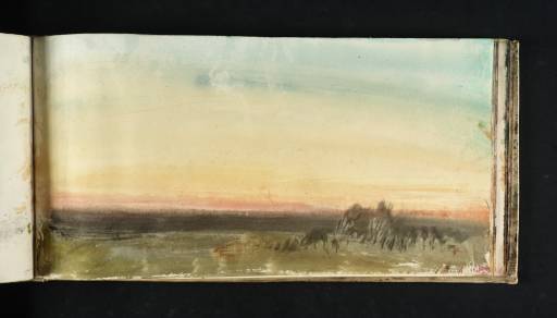 Joseph Mallord William Turner, ‘Study of a Landscape at Dawn or Dusk’ c.1818