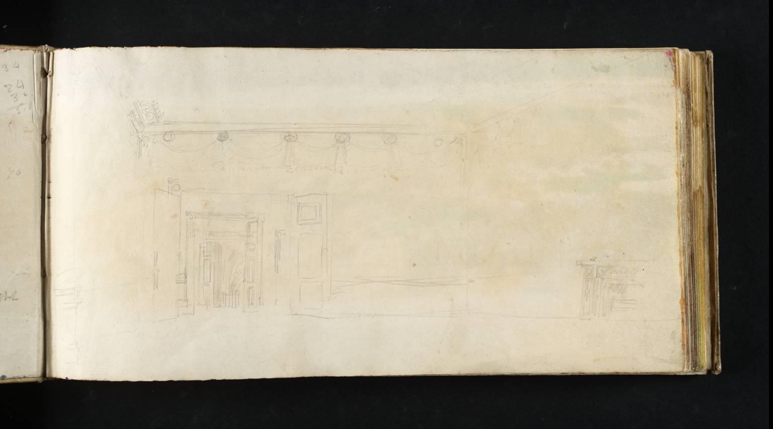 An Interior with Open Doors Leading to Garden