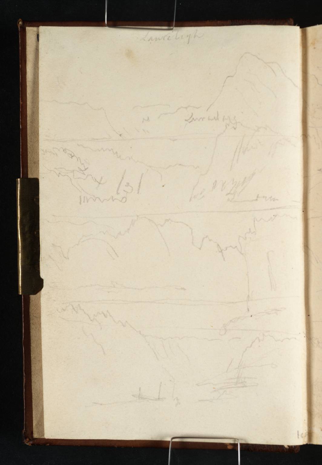 (1) (2) The Lorelei, Looking Downstream to Burg Katz; (3) Cliffs on the Rhine near the Lorelei; (4) The Lorelei, with a Moored Boat