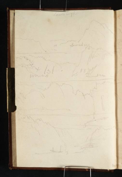 Joseph Mallord William Turner, ‘Four Views of the River Rhine: Two of the Lorelei, Looking downstream to Burg Katz; Cliffs near the Lorelei; the Lorelei, with a Boat’ 1817