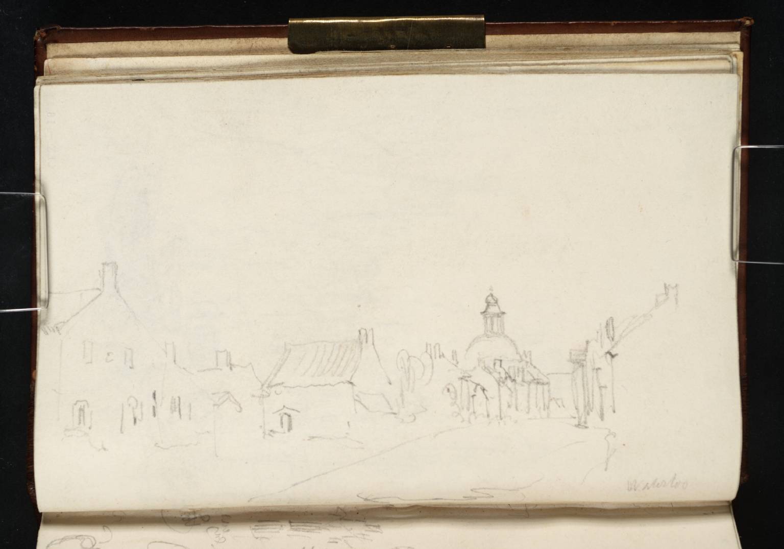 The Village of Waterloo from the Road to Charleroi, with the Domed Royal Chapel