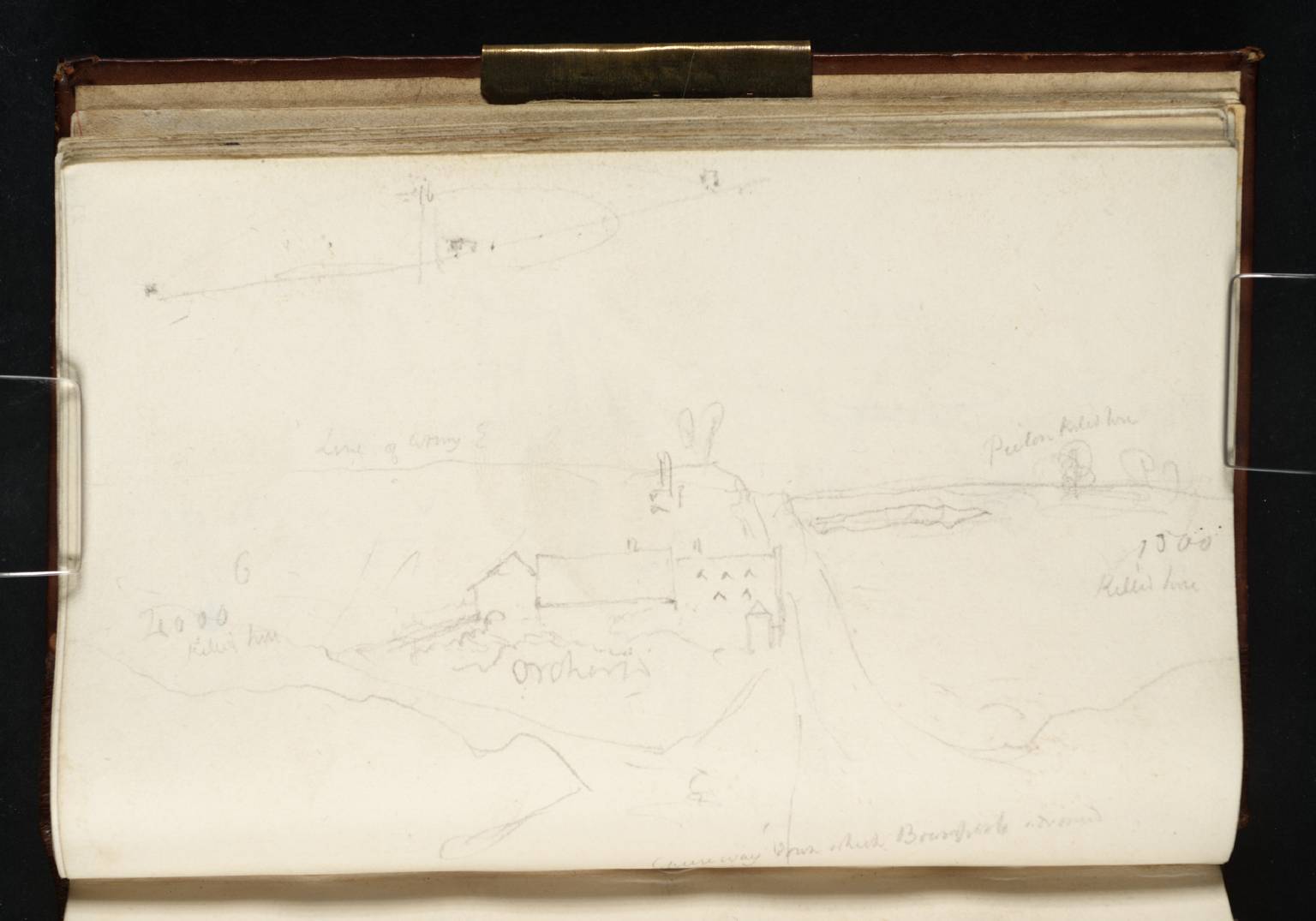 (1) Diagram of the Disposition of British Forces at Waterloo; (2) La Haye Sainte from the South