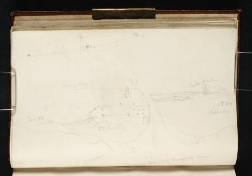 Joseph Mallord William Turner, ‘Waterloo: Diagram of the Disposition of British Forces; La Haye Sainte from the South and the Tree where Sir Thomas Picton Fell’ 1817