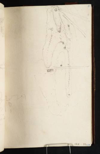 Joseph Mallord William Turner, ‘Waterloo: Diagram of the Disposition of British Forces, with the Roads Leading Northwards to Brussels, Hougoumont and La Haye Sainte; Hougoumont’ 1817